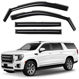 Window Deflectors Smoke Tinted In-Channel Side Window Vent Visor Deflectors Rain Guards Compatible with GMC Yukon XL 2021-2025 - 4pcs. GW0607