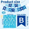 Bluey Birthday Decorations Sky Blue Clouds Foil Curtain Backdrop Party