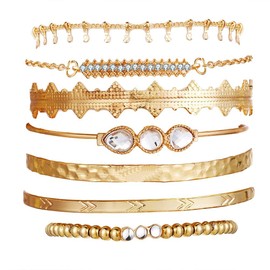 Stocking Stuffers Holiday Outfits for Women 2024 Gold Bracelet Stack Bangle Bracelets Stacking Bracelets for Women Stackable Bracelets Boho Bracelets for Women Indian Bracelets Link Chain Bracelet Gold Jewelry Set for Teen Girls
