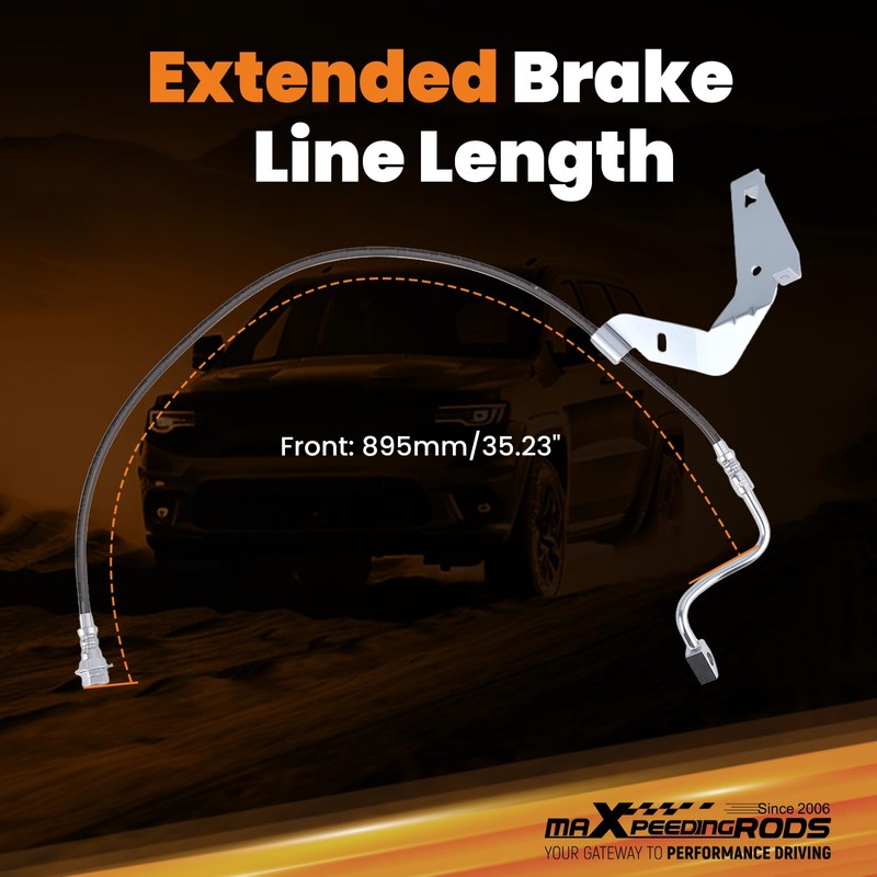 maXpeedingrods Extended Brake Lines for Ford F-250 F-350 Super Duty