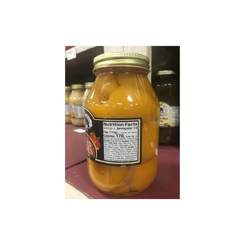 Amish Wedding Ready to Eat Peaches, USA Made 32 ounce