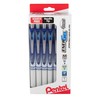 Pentel EnerGel PEARL Retractable Liquid Gel Pen, 0.7mm Medium Line, Needle Tip, Blue Ink, 12 Pack Window Box