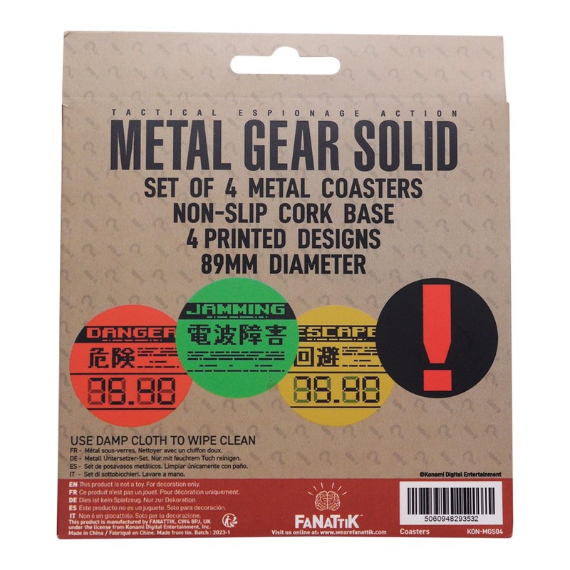 Metal Gear Solid Limited Edition Metal Coaster Set of 4