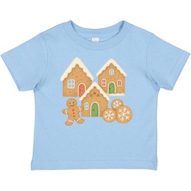 inktastic Gingerbread House and Cookies Christmas Decor Baby T-Shirt 24 Months 0100 Light Blue 46c74