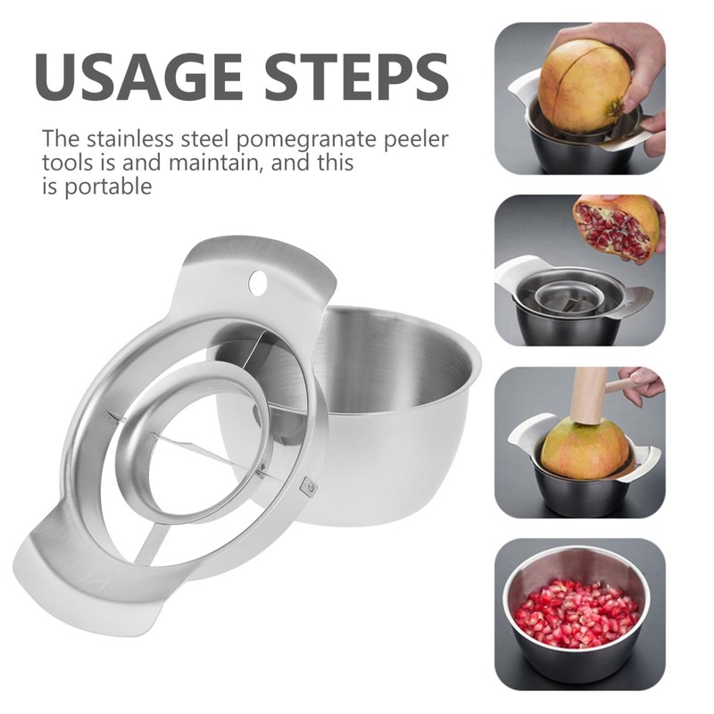 Kichvoe Pomegranate Peeler Stainless Steel Pomegranate Deseeder Peeling Tool with