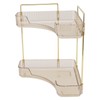 2 Tier Corner Bathroom Countertop Organizer Space Saving Easy Assembly