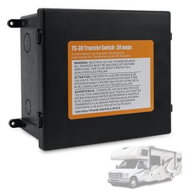 RRITESS RV 30Amp Automatic Transfer Switch for Inverter/Generators/Shore Power, 120V.