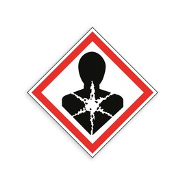 Safety & Hazard Signs - Harmful Substances Signs - GHS COSHH Symbol Signs [Health Hazard] (75mm x 75mm Diamond)