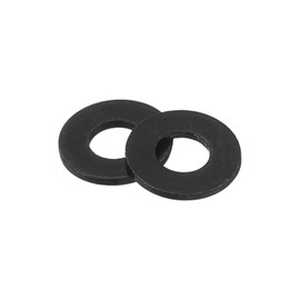 sourcing map 500Pcs M2.5 Flat Washer, Carbon Steel 2.7mm ID x 6mm OD x 0.5mm Thick for Bolt Screw, Factories Repair, Kitchens, Shops, and Outdoor Construction, Black
