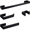BAGNOLUX Matte Black Bathroom Hardware Set 4 Pieces, Bath Towel