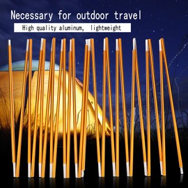 Tent Poles Replacement, Lightweight Tent Pole Repair Kit -24 Sections Aluminum Alloy Anti-UV Windproof Tent Poles Awning Poles for Outdoor Camping