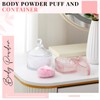 Tioncy 4 Pcs Large Body Powder Puff and Container Extra