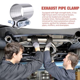 Pipe Repair Clamp | Heavy Muffler Clamp Exhaust Couplers,Exhaust Pipe Clamp Band, Automotive Replacement Exhaust Clamps for Exhaust Pipes