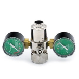 AQUA-NOA CO2 Pressure Regulator Basic Reusable with 2 Pressure Gauges and Fine Needle Valve