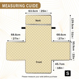 BXFUL Armchair Protector, Relaxing Chair Cushion, Relax, Sofa Throw, 1-Seater Armchair Protector for Dogs, Quilted Furniture Protection for Leather Sofa (S, Light Grey)