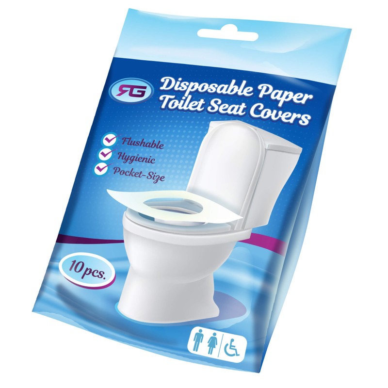 Rockland Guard Toilet Seat Cover - Flushable & Disposable Toilet