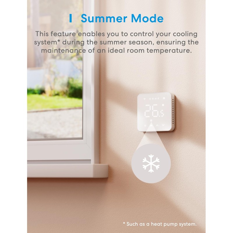 Meross Water-guided Underfloor Heating Thermostat Smart Gas Boiler WiFi Thermostat