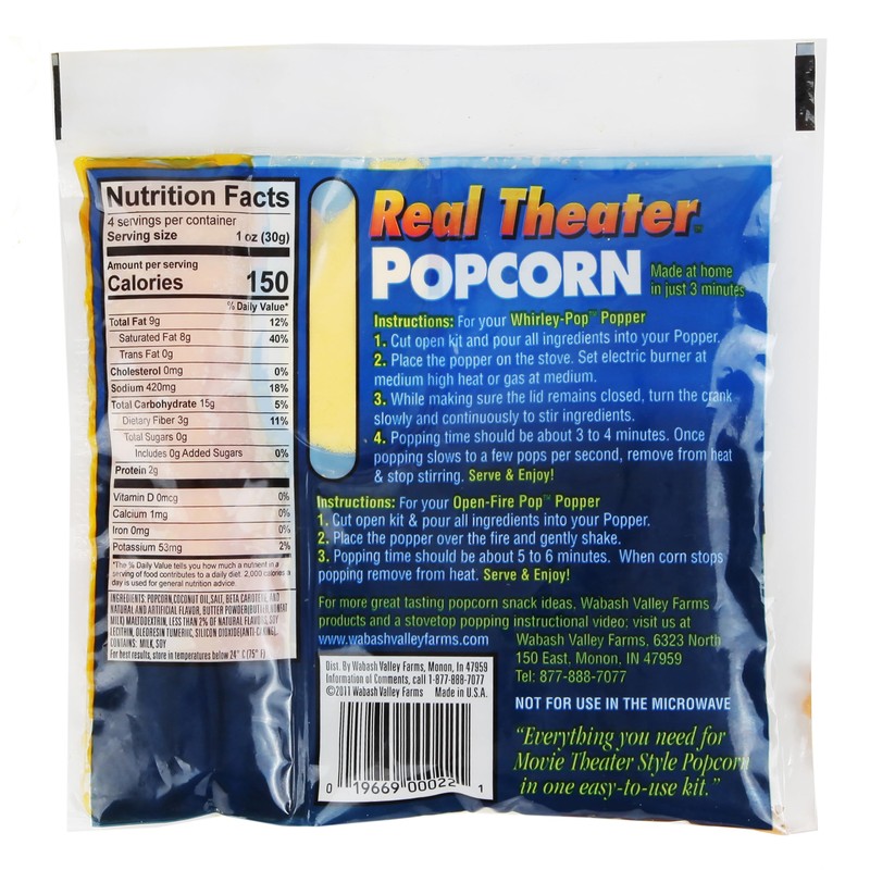 Wabash Valley Farms Theater Popcorn Kits - 10 Pre-Portioned Popcorn
