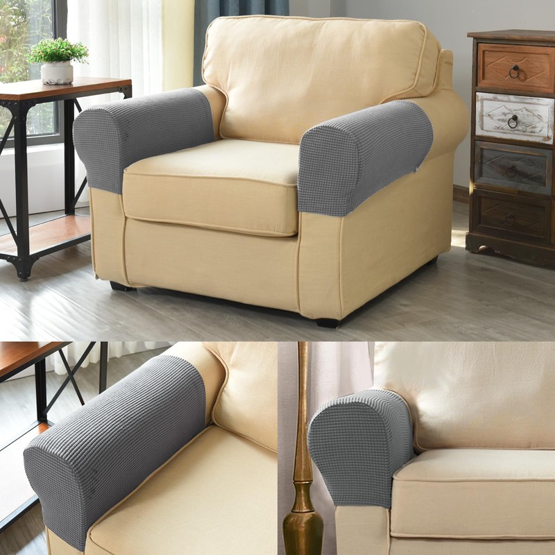 YancLife Armrest Chair Covers, Set of 2 Stretch Armchair Covers