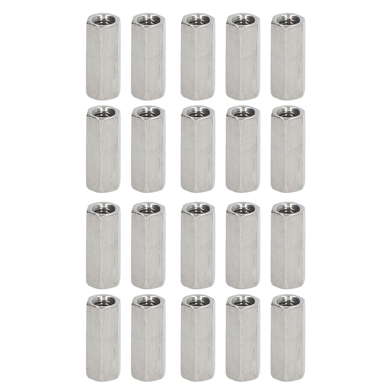 20Pcs Hex Coupling Nut 304 Stainless Steel Rust Proof Female
