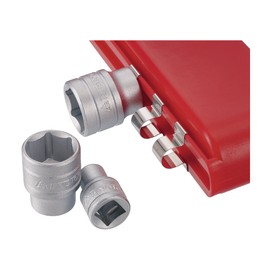 Teng Tools 12 Piece 3/8 Inch Drive Regular/Shallow Metric Socket Set (8mm - 19mm) - M3812N1, Silver, One Size