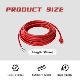35ft 3-Prong Vacuum Power Cord Fits for Oreck XL Upright Vacuums-Replacement 75558-02-441