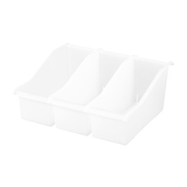 Iris Ohyama SRSB-150 Articulated Storage Box, Set of 3, File Stand, Storage Box, Bookstand, Connected, Desk Top Shelf, Desktop Storage, Office Supplies