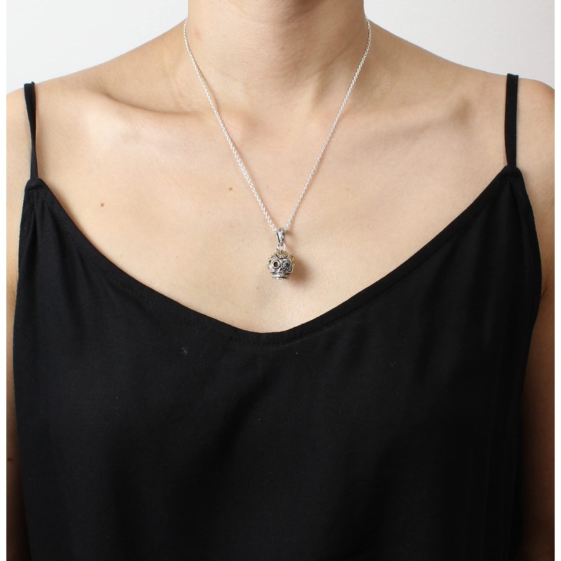 good vibrations Good Vibration Skull London Blue Topaz Pendant, Brass