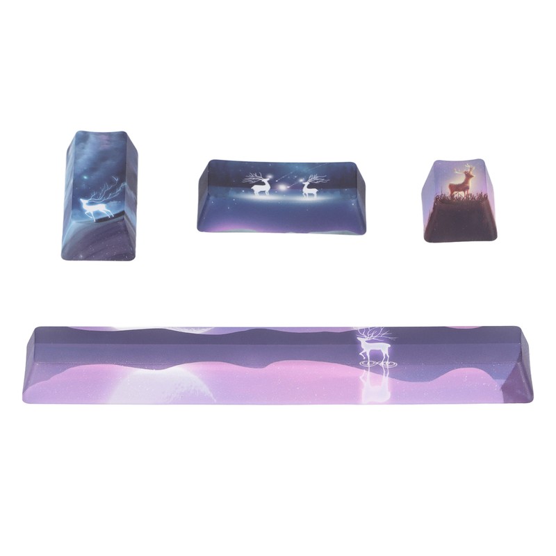 Keycap 4 Keys Elk Pattern Design Space ESC Enter Numpad