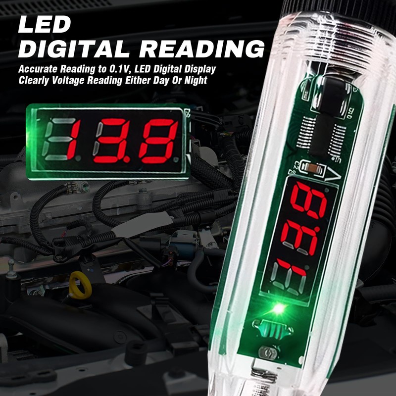 Circuit Tester, 3V-120V DC Voltage Tester, with LED Digital Test