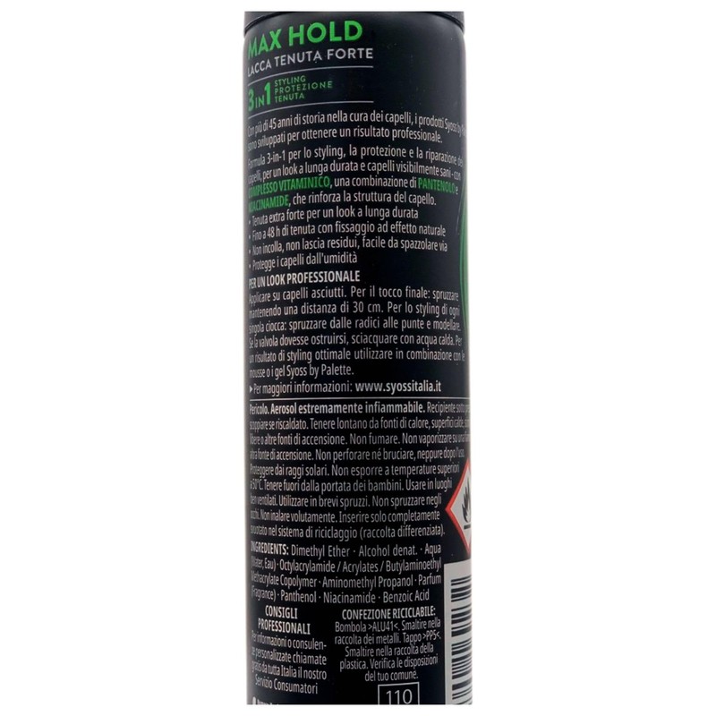 palette lacca strong hold - tenuta forte 75 ml
