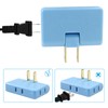 Zorfeter 2Pcs 3 in 1 Blue Rotatable Flat Wall Outlet
