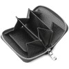 NEXARY Men's Large Open Coin Purse Small, carbon-black