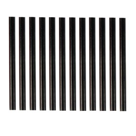 HUIHUIBAO 12 PCS Colored Hot Glue Sticks, Mini Hot Melt Adhesive Glue Stick for DIY Art Craft, 7 x 100mm, Black