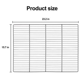 LANEJOY Barbecue Wire Mesh, Stainless Steel BBQ Grill Mat, Multifunction Grill Cooking Grid Grate 2 Pack （23.22''*15.75''）