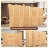Bamboo Room Divider 8 Panel Wall Divider, 142'' W x