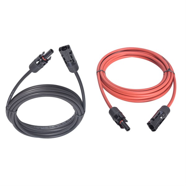 findmall A Pair of 12AWG Solar Panel Extension Cable 15