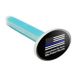 I Stand Behind the Heroes Who Protect This Line Thin Blue American Flag Car Air Freshener Vent Clip
