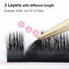 NAGARAKU Easy Fan Premade Fans Eyelash Extensions 3 Layers Self