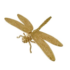 Pasiir Gold Dragonfly Figurine Home Decor, Solid Metal Dragonfly Centerpiece Decoration, Mini Insect Ornament Animal Desk Figurines for Home Office Desktop