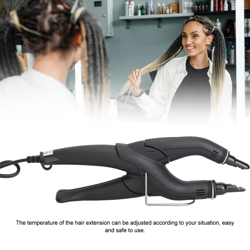 Extension Hair Iron Adjustable Temperature Rotatable Power Cord Ergonomic Safety