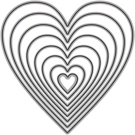 Heart Dies for Card Making, Stencils for Card Making,Metal Dies for Paper Crafting, Heart Embossing Tool for Scrapbooking DIY Album Paper, Metal Cuts