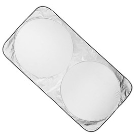 A2ZWORLD Sonnenschutz für die Windschutzscheibe, faltbar, universell (142 x 67 cm für kleine Autos)