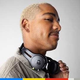 Skullcandy Skullcandy Icon ANC On-Ear Active Noise Cancelling Wireless Bluetooth Headphones, 60 Hr Battery, Microphone, Works with iPhone Android - Black