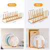 HBlife Heighten and Widen Bamboo Dish Dying Rack Pot Lid