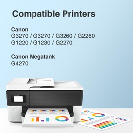Faslvink GI-21 Black Ink Bottle G3270 G3260 Black Ink Refills Compatible for Canon GI-21 GI21 Ink, Work for Canon MegaTank G3270 G3260 G3290 G3262 G4280 G4270 G2260 G1220 G1230 G2270 Printer