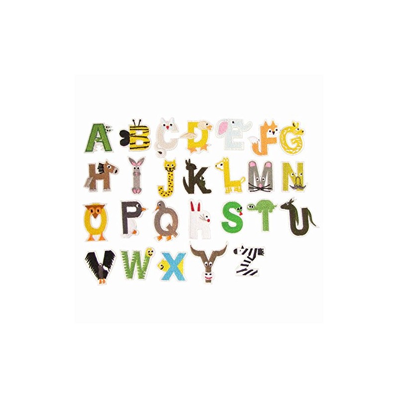 Iron On Patch Alphabet Animal (U)