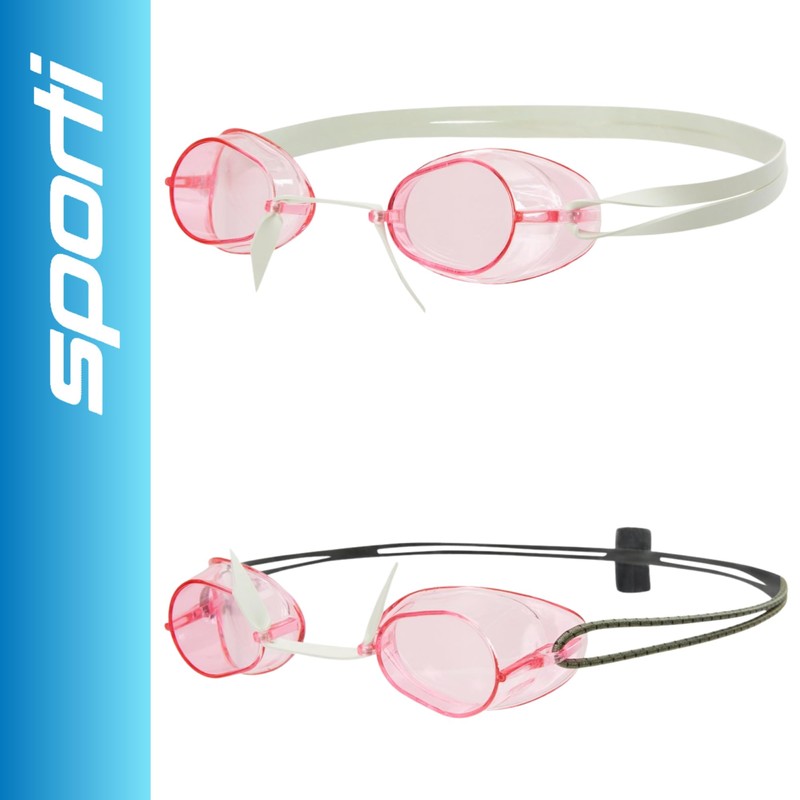 Sporti Antifog Swedish Goggle + Bungee Strap (Pink Lens)