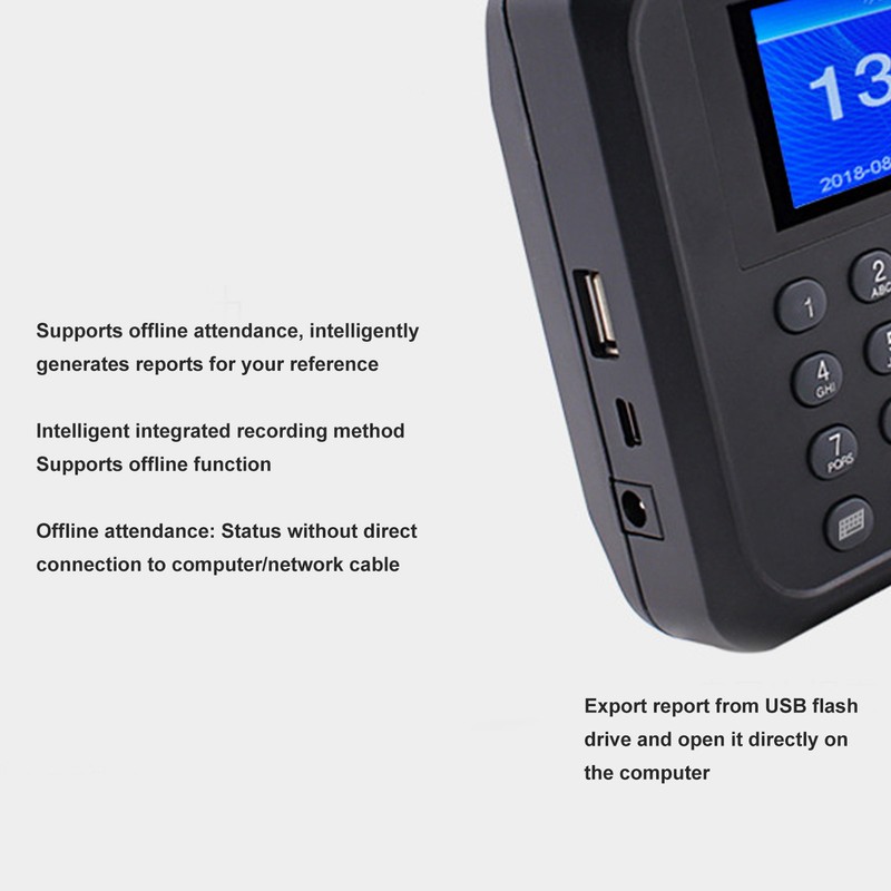Fingerprint Time Attendance Machine Multi Languages Voice Reminder Fingerprint Password