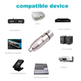 HUALEU 2Pack XLR Female to RCA Female Adapter Converter, Gender Changer Audio Coupler Connectors for Mixer, Recorder, Amplifier